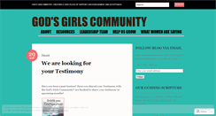 Desktop Screenshot of godsgirlscommunity.wordpress.com