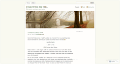 Desktop Screenshot of followingmycall.wordpress.com