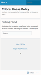 Mobile Screenshot of criticalillnesspolicy.wordpress.com