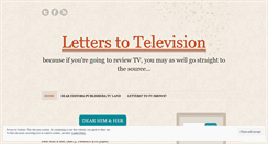 Desktop Screenshot of letterstotelevision.wordpress.com