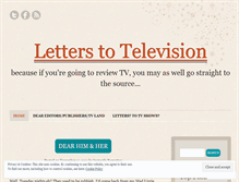 Tablet Screenshot of letterstotelevision.wordpress.com