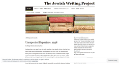 Desktop Screenshot of jewishwritingproject.wordpress.com