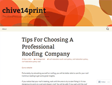 Tablet Screenshot of chive14print.wordpress.com