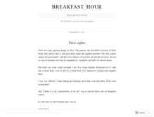 Tablet Screenshot of breakfasthour.wordpress.com