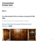 Tablet Screenshot of chesterfieldestatesale.wordpress.com