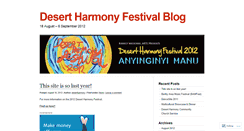 Desktop Screenshot of desertharmonyfestival.wordpress.com