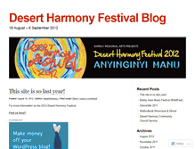 Tablet Screenshot of desertharmonyfestival.wordpress.com