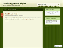 Tablet Screenshot of cambridgegeeknights.wordpress.com