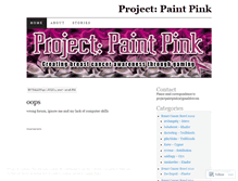 Tablet Screenshot of paintpink.wordpress.com