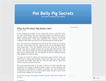 Tablet Screenshot of potbellypigsecrets001.wordpress.com