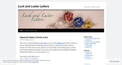 Desktop Screenshot of luckandluster.wordpress.com