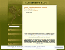 Tablet Screenshot of hussain270.wordpress.com