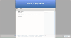 Desktop Screenshot of musicismyradar.wordpress.com