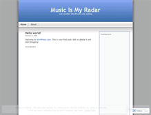 Tablet Screenshot of musicismyradar.wordpress.com