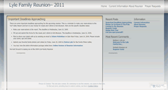 Desktop Screenshot of lylefamilyreunion.wordpress.com