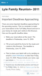 Mobile Screenshot of lylefamilyreunion.wordpress.com