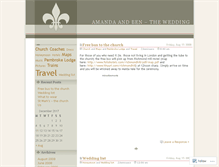 Tablet Screenshot of amandaandbenwedding.wordpress.com