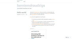 Desktop Screenshot of berniemdraudzigs.wordpress.com