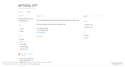 Desktop Screenshot of mythicalcity.wordpress.com