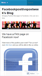 Mobile Screenshot of facebookpositivepostweek.wordpress.com