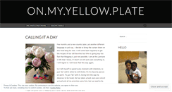 Desktop Screenshot of onmyyellowplate.wordpress.com