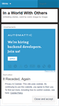 Mobile Screenshot of inaworldwithothers.wordpress.com