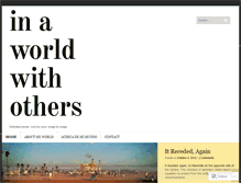 Tablet Screenshot of inaworldwithothers.wordpress.com