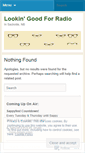 Mobile Screenshot of goodlookingradio.wordpress.com
