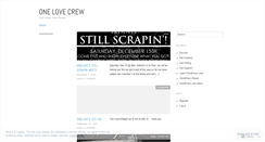 Desktop Screenshot of onelovecrew.wordpress.com