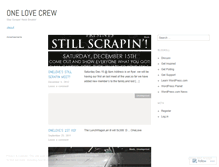 Tablet Screenshot of onelovecrew.wordpress.com