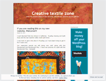 Tablet Screenshot of creativetextilezone.wordpress.com