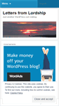 Mobile Screenshot of lettersfromlordship.wordpress.com