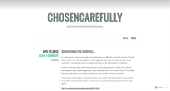 Desktop Screenshot of chosencarefully.wordpress.com