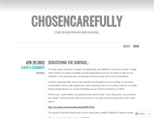 Tablet Screenshot of chosencarefully.wordpress.com