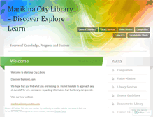 Tablet Screenshot of marikinacitylibrary.wordpress.com