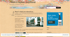 Desktop Screenshot of iwantahipsterboyfriend.wordpress.com