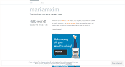 Desktop Screenshot of mariamxim.wordpress.com