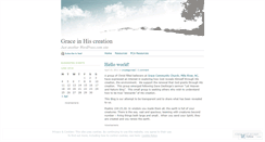 Desktop Screenshot of graceinhiscreation.wordpress.com