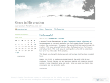 Tablet Screenshot of graceinhiscreation.wordpress.com