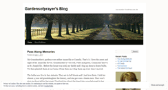 Desktop Screenshot of gardensofprayer.wordpress.com
