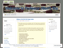 Tablet Screenshot of professorallen.wordpress.com