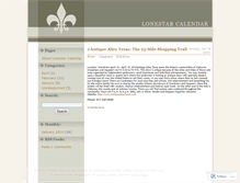 Tablet Screenshot of lonestarcalendar.wordpress.com