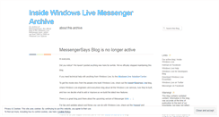 Desktop Screenshot of messengerarchiveblog.wordpress.com