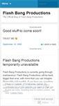 Mobile Screenshot of flashbangproductions.wordpress.com