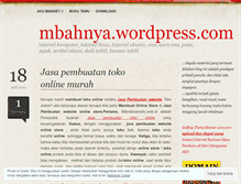 Tablet Screenshot of mbahnya.wordpress.com