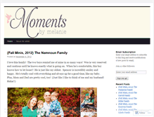 Tablet Screenshot of momentsbymelanie.wordpress.com