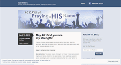 Desktop Screenshot of epic40days.wordpress.com