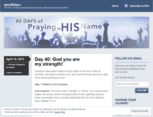 Tablet Screenshot of epic40days.wordpress.com