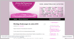 Desktop Screenshot of frischgepresst.wordpress.com