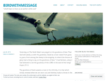 Tablet Screenshot of birdwithmessage.wordpress.com